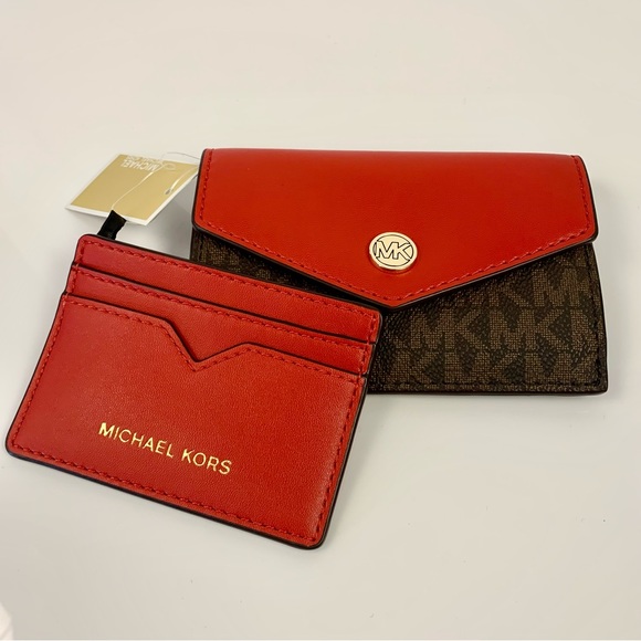 Michael Kors Handbags - MICHAEL KORS Small Logo and Leather 3-in-1 Card Case